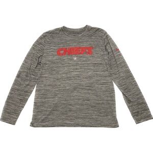 Nike DRI FIT Kansas City Chiefs Ling Sleeved T Shirt Gray NFL size Large